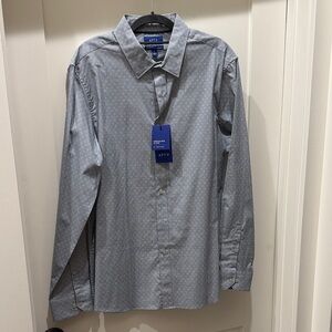 Apt. 9 Men's Blue Patterned Dress Shirt